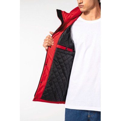 Men's hooded softshell lined parka